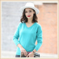 Women′s Fashion Pure Color 100% Cashmere Sweater